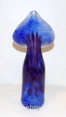 Art Ciccotti Art Glass Jack In Pulpit 8 3/4 Vase Signed Blue Purple Pink