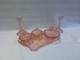 Art Deco Bagley Pink Glass Vanity Set