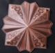 Art Deco Ceiling Light Fixture Cover Shade Pink Glass Star Shaped -Flower 40cm