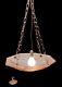 Art Deco Degue French Glass Plafonnier Pink Pendant Light David Gueron