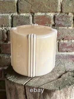 Art Deco French German Pink Peach Glass Light Shade Mark Deutschland