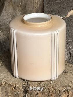 Art Deco French German Pink Peach Glass Light Shade Mark Deutschland