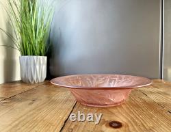 Art Deco Frosted Pink Fish Seaweed Fruit Bowl Walther & Sohne Barolac Jobling