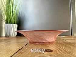 Art Deco Frosted Pink Fish Seaweed Fruit Bowl Walther & Sohne Barolac Jobling