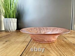 Art Deco Frosted Pink Fish Seaweed Fruit Bowl Walther & Sohne Barolac Jobling