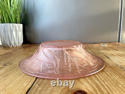Art Deco Frosted Pink Fish Seaweed Fruit Bowl Walther & Sohne Barolac Jobling