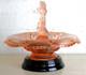 Art Deco Glass Centrepiece by Walther & Sohne Arabella Figure in Pink 1930s