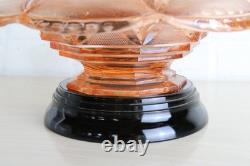 Art Deco Glass Centrepiece by Walther & Sohne Arabella Figure in Pink 1930s