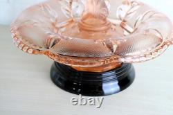 Art Deco Glass Centrepiece by Walther & Sohne Arabella Figure in Pink 1930s