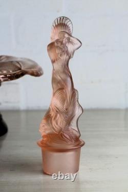 Art Deco Glass Centrepiece by Walther & Sohne Arabella Figure in Pink 1930s