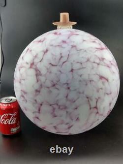 Art Deco Glass Fly Catcher pink Marbled Ceiling Light Shade with chain