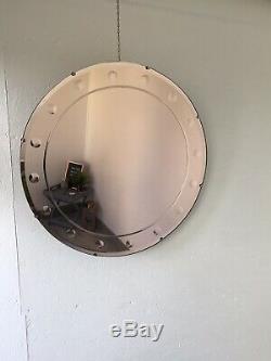 Art Deco Mirror Large Rose Mirror Frameless Mirror Etched Tinted Mirror