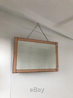 Art Deco Mirror Pink Mirror With Pie Crust Lovely Panel Mirror