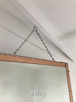 Art Deco Mirror Pink Mirror With Pie Crust Lovely Panel Mirror