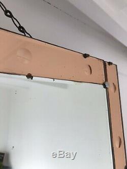 Art Deco Mirror Pink Mirror With Scalloped Lovely Palm Tree Mirror