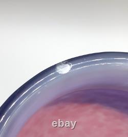 Art Deco Monart Glass Vase Shape XD Pink & Purple 9 inches high