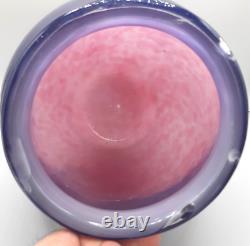 Art Deco Monart Glass Vase Shape XD Pink & Purple 9 inches high