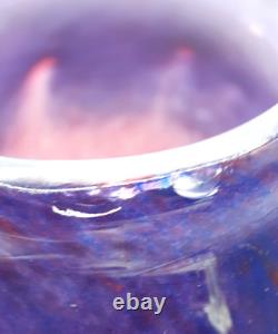 Art Deco Monart Glass Vase Shape XD Pink & Purple 9 inches high