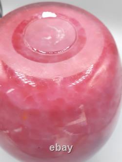 Art Deco Monart Glass Vase Shape XD Pink & Purple 9 inches high