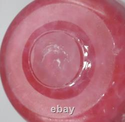 Art Deco Monart Glass Vase Shape XD Pink & Purple 9 inches high