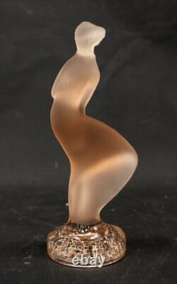 Art Deco Nude Frosted Glass Bohemian Style Crystal Woman Lady Figurine Figure 23