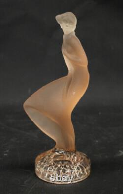 Art Deco Nude Frosted Glass Bohemian Style Crystal Woman Lady Figurine Figure 23
