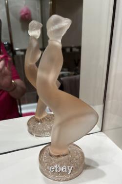 Art Deco Nude Frosted Glass Bohemian Style Crystal Woman Lady Figurine Figure 23
