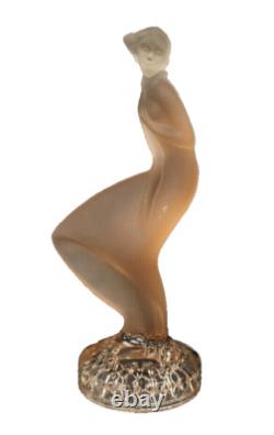 Art Deco Nude Frosted Glass Bohemian Style Crystal Woman Lady Figurine Figure 23