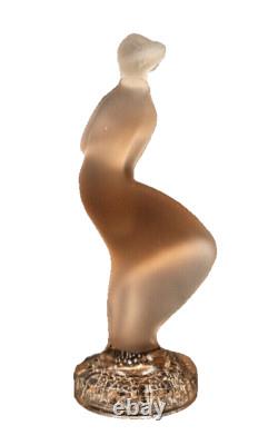 Art Deco Nude Frosted Glass Bohemian Style Crystal Woman Lady Figurine Figure 23