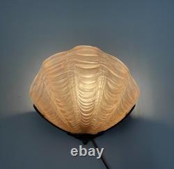 Art Deco Odeon Clam Shell Wall Light Pink Glass Shade