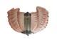 Art Deco Pink Clamshell Glass Ceiling Pendant Light Shade With Chains