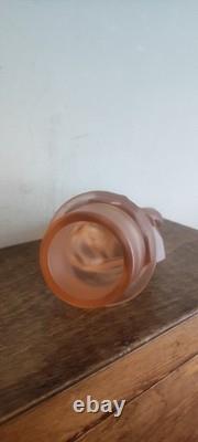 Art Deco Pink Depression Glass Walther & Sohne Birds 1930s