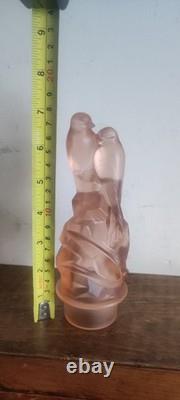 Art Deco Pink Depression Glass Walther & Sohne Birds 1930s