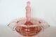 Art Deco Pink Glass Centrepiece Bowl with Draped Lady Figure by Cambridge Glass