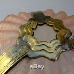 Art Deco Pink Glass Clam Shell Lampshade Odeon Style Flycatcher Ceiling Light