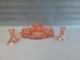 Art Deco Pink Glass Dressing Vanity Set STOELZLE czechoslovakian 1930s
