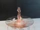 Art Deco Pink Glass'Juno' Centrepiece Bowl with'Arabella' Figurine by Walther