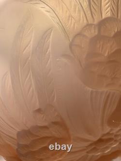 Art Deco Pink Glass Plafonnier Birds Of Paradise Light By James Jobling c1932
