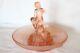Art Deco Pink Glass'Seerosen' Centrepiece Bowl with'Peter Pan' by Walther