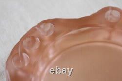 Art Deco Pink Glass'Seerosen' Centrepiece Bowl with'Peter Pan' by Walther