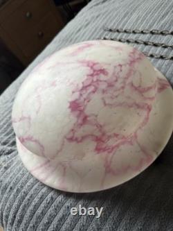 Art Deco Plafonnier Flycatcher Pink Marbled Glass Ceiling Lampshade Large 14