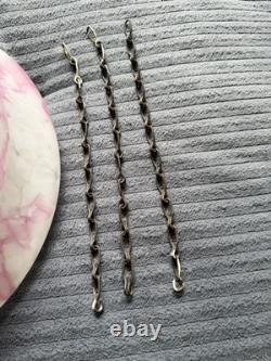 Art Deco Plafonnier Flycatcher Pink Marbled Glass Ceiling Lampshade Large 14