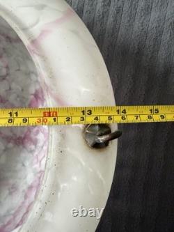 Art Deco Plafonnier Flycatcher Pink Marbled Glass Ceiling Lampshade Large 14