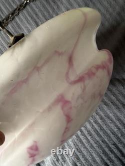 Art Deco Plafonnier Flycatcher Pink Marbled Glass Ceiling Lampshade Large 14