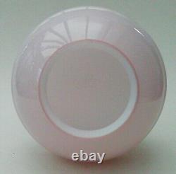 Art Deco Table Lamp Chrome Swirl Stem Base with Pink Glass Globe Shade 36cm High
