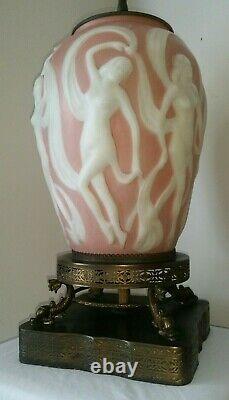 Art Deco Table Lamp Dancing Nudes Nymphs c. 1930