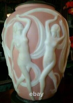 Art Deco Table Lamp Dancing Nudes Nymphs c. 1930