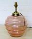 Art Deco Table Lamp Lustre Pink Beehive Glass Lamp Early 20th Century Rewired