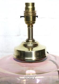 Art Deco Table Lamp Lustre Pink Beehive Glass Lamp Early 20th Century Rewired