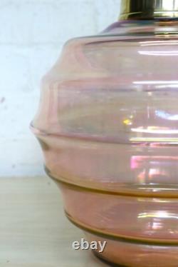 Art Deco Table Lamp Lustre Pink Beehive Glass Lamp Early 20th Century Rewired
